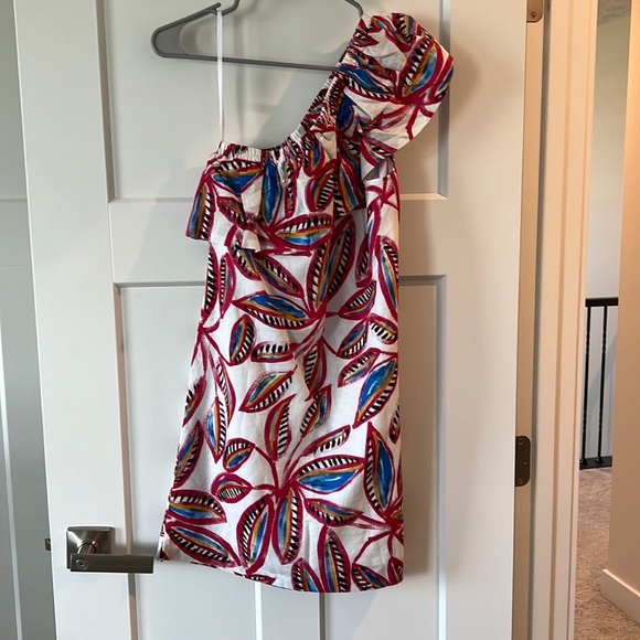 J Crew Factory dress. White w/floral print. Size XXS. NWOT. - Picture 2 of 4